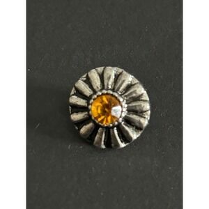 Snap Jewelry Charm Women Mini Amber Silver Good Sunburst Rhinestone Ginger Snaps